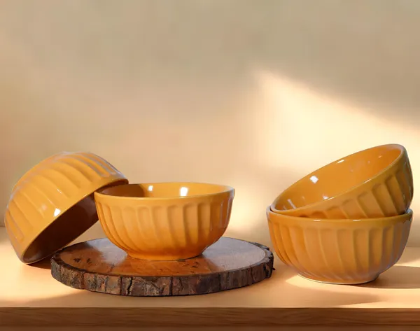 Mustard_Wave_Ceramic_Bowl_Pack_Of_4