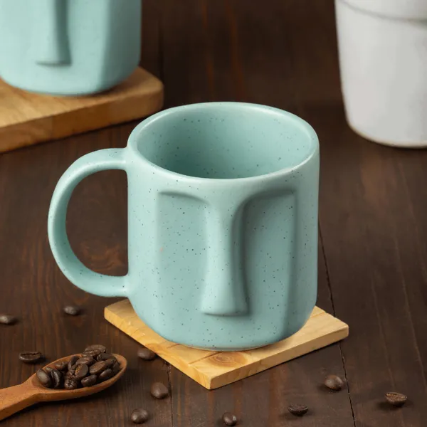 Green_Expression_Face-Shaped_Ceramic_Coffee_Mug_Pack_Of_2