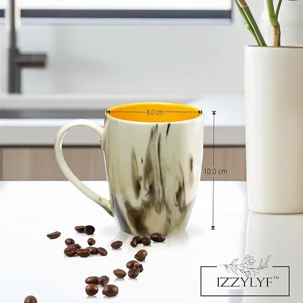 MUSTARD_Italian_Ceramic_Tea_&_Coffee_Mugs_Set_Pack_Of_2