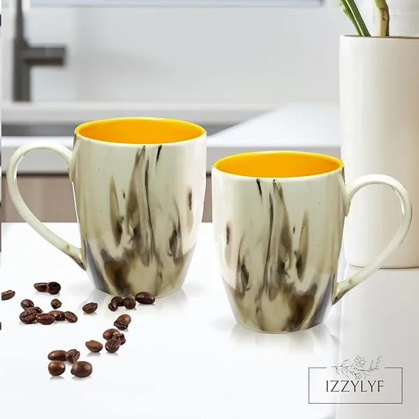 MUSTARD_Italian_Ceramic_Tea_&_Coffee_Mugs_Set_Pack_Of_2