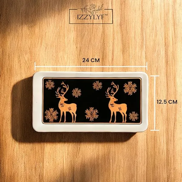 Black_Mat_Finish_Printed_Deer_Ceramic_2_Coffee_Mug_With_1_Tray_Set