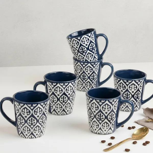 Blue_Leaf_Design_Ceramic_Coffee_Mug_Pack_Of_2