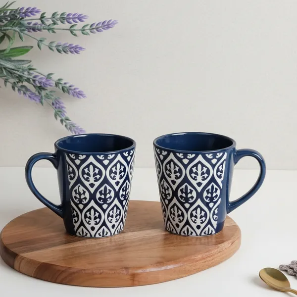 Blue_Leaf_Design_Ceramic_Coffee_Mug_Pack_Of_2