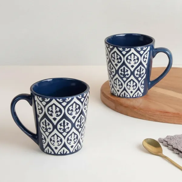 Blue_Leaf_Design_Ceramic_Coffee_Mug_Pack_Of_2