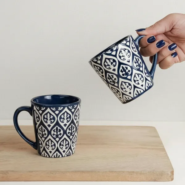 Blue_Leaf_Design_Ceramic_Coffee_Mug_Pack_Of_2