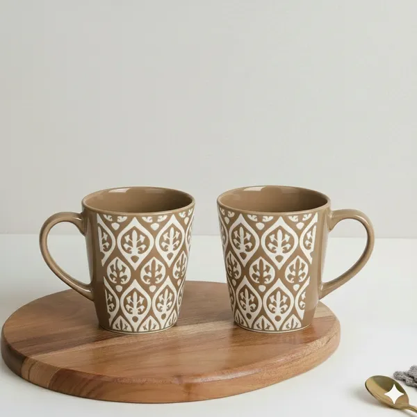 Brown_Leaf_Design_Ceramic_Coffee_Mug_Pack_Of_2