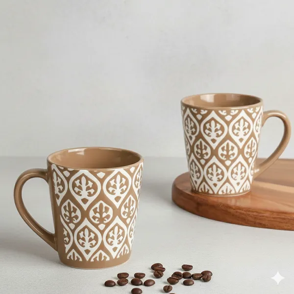 Brown_Leaf_Design_Ceramic_Coffee_Mug_Pack_Of_2