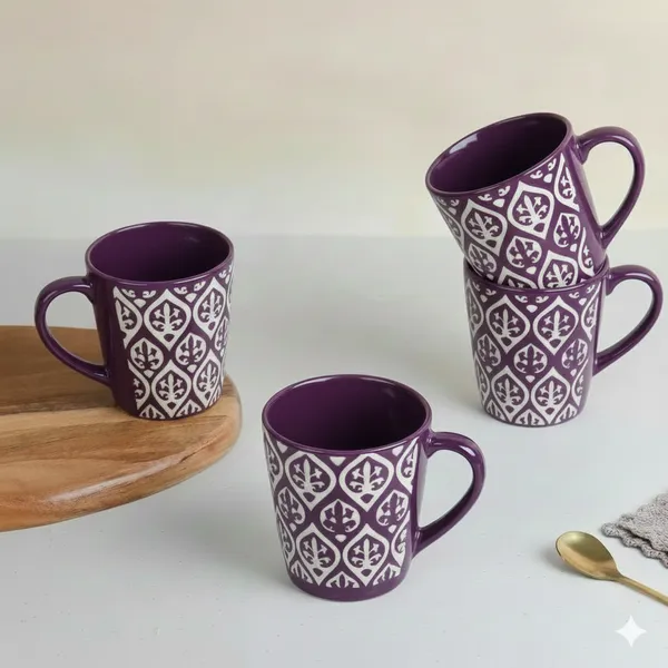 Purple_Leaf_Design_Ceramic_Coffee_Mug_Pack_Of_2