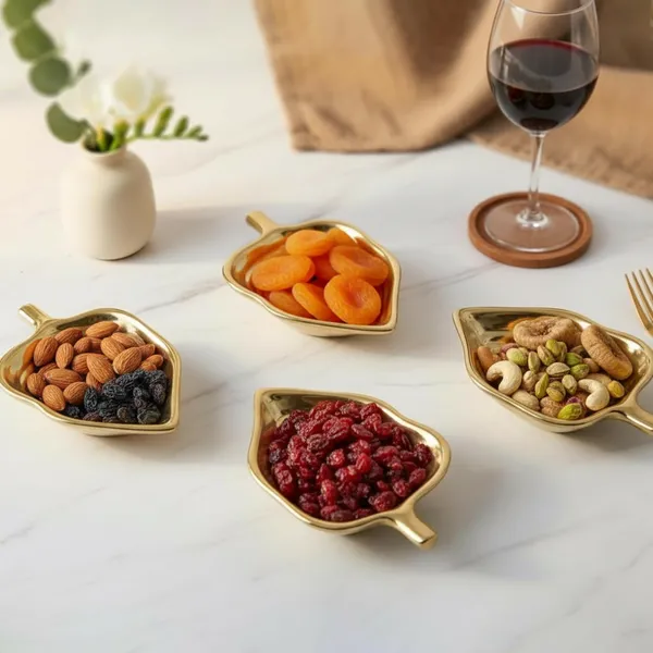 Golden_Leaf_Design_Ceramic_Platter_Pack_Of_4