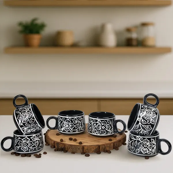 Black_Crafted_Mughal_Ceramic_Kettle_Tea_Set,_1_Kettle_&_6_Cups-_Pack_Of_7