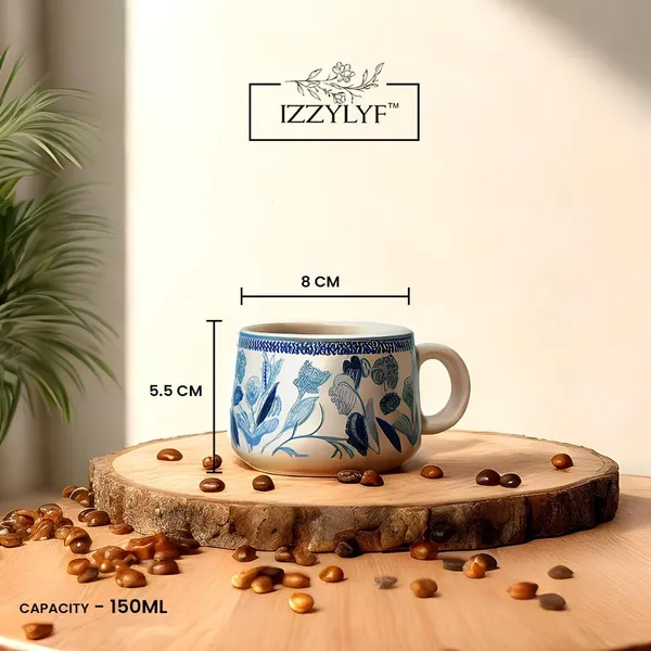 Blue_Printed_Mat_Finish_Garden_Whispers_Tea_&_Kettle_Set-_6_Ceramic_Tea_Cups,_1_Kettle_Pack_Of_7