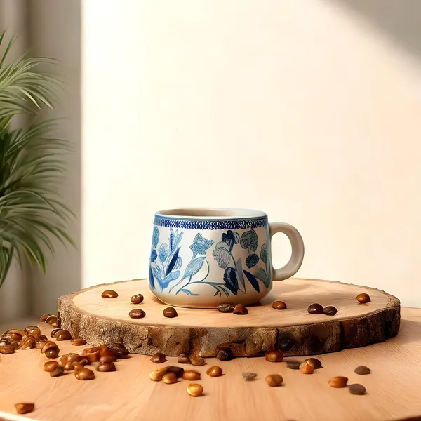 Blue_Printed_Mat_Finish_Garden_Whispers_Tea_&_Kettle_Set-_6_Ceramic_Tea_Cups,_1_Kettle_Pack_Of_7