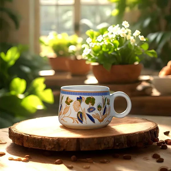 Gold_Printed_Mat_Finish_Flora_Tea_&_Kettle_Set-_6_Ceramic_Tea_Cups,_1_Kettle_Pack_Of_7