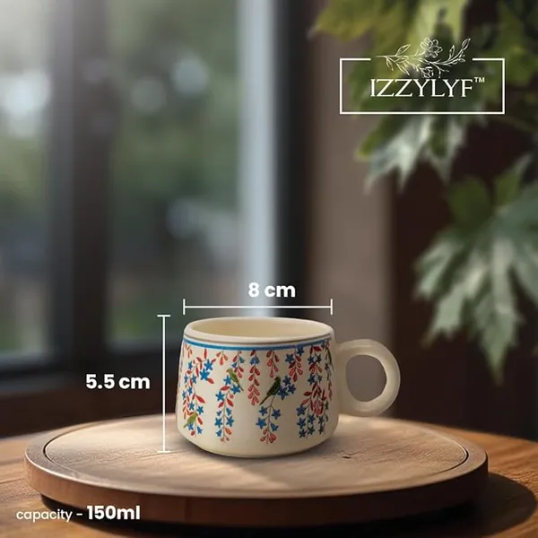 Artisan_Leaf_Printed_Ceramic_Tea_Cups_Set_of_6_(150ml_Each)