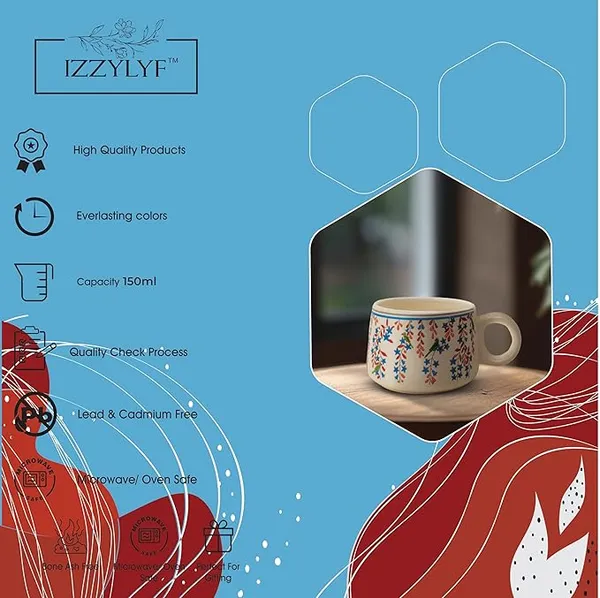 Artisan_Leaf_Printed_Ceramic_Tea_Cups_Set_of_6_(150ml_Each)