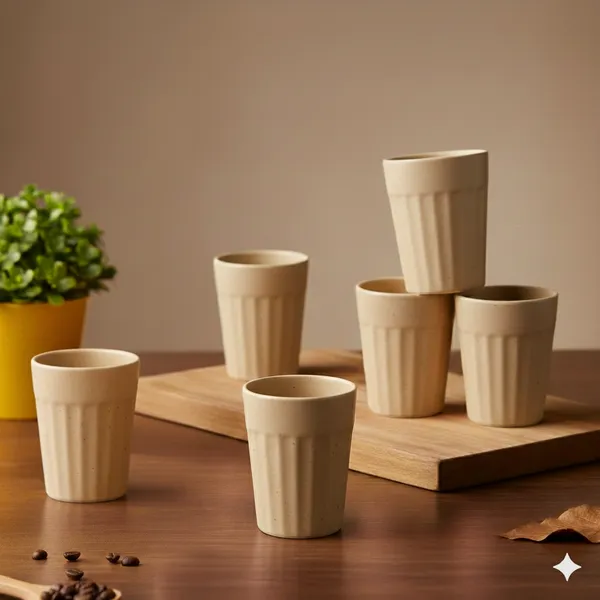 IZZYLYF_Ceramic_Cutting_Tea_Cups_|_Beige_|_Chai_Cups_for_Tea,_Coffee_&_Milk_|_Pottery_Style_Ceramic_Mugs_|_Microwave_&_Dishwasher_Safe_|_Hot_&_Cold_Beverages_|_150_Ml_|_Pack_of_6