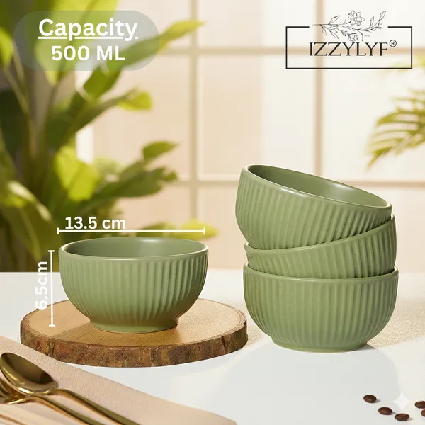 Green_Matte_Finish_Ribbed_Ceramic_Bowl_Pack_Of_2