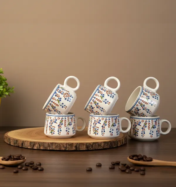 Artisan_Leaf_Printed_Ceramic_Tea_Cups_Set_of_6_(150ml_Each)