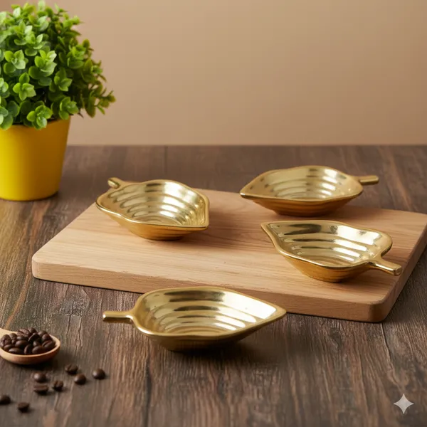 Golden_Leaf_Design_Ceramic_Platter_Pack_Of_4