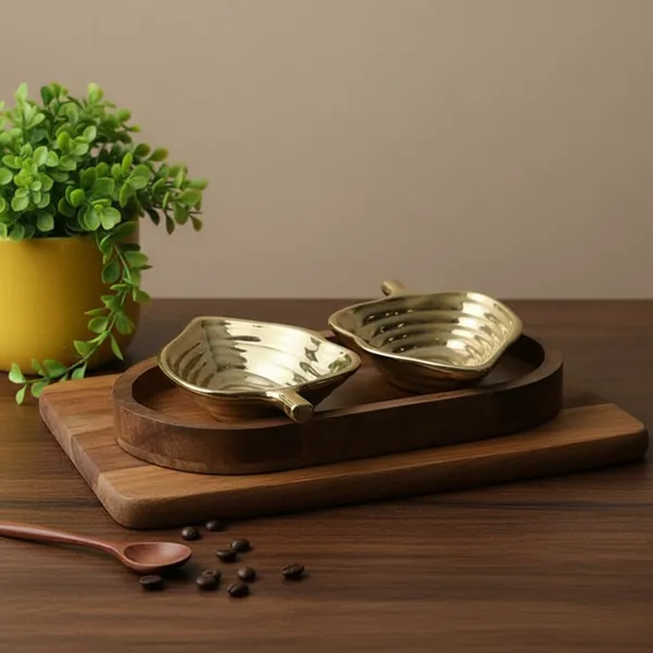 Golden_Leaf_Design_Ceramic_Platter_Pack_Of_4