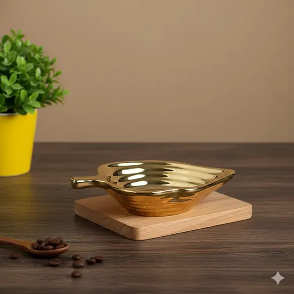 Golden_Leaf_Design_Ceramic_Platter_Pack_Of_4