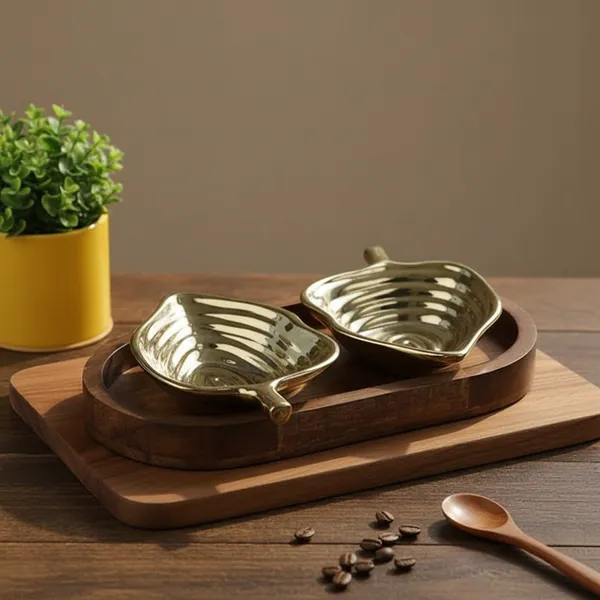 Golden_Leaf_Design_Ceramic_Platter_Pack_Of_4