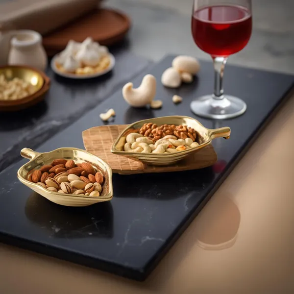 Golden_Leaf_Design_Ceramic_Platter_Pack_Of_4