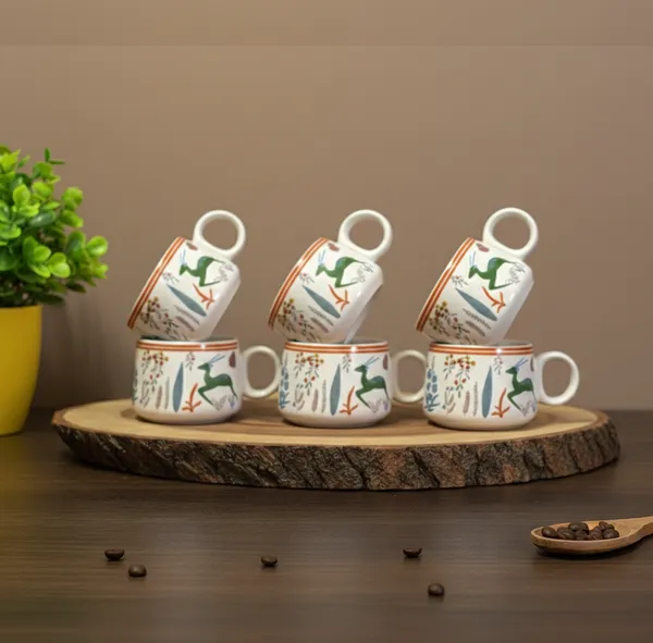 Green_Printed_Deer_Ceramic_Tea_Cups_Pack_Of_6