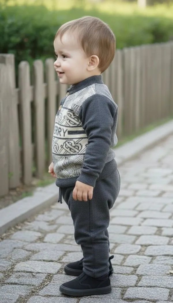 Grey_Barbie_Casual_Sweatshirt_Sweatpant_For_Baby_Boys_&_Girls