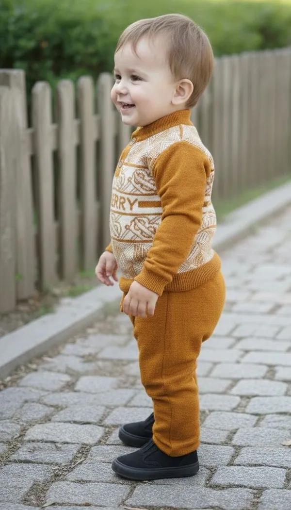 Orange_Barbie_Casual_Sweatshirt_Sweatpant_For_Baby_Boys_&_Girls