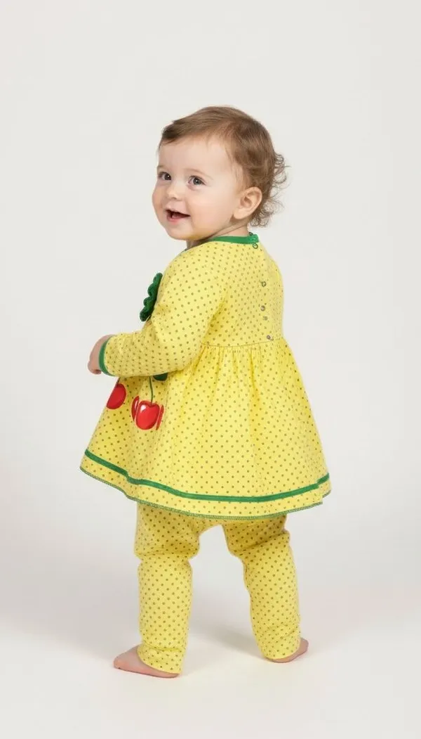 Yellow_Maxi/Full_Length_Casual_Dress_Full_Sleeve_For_Kids