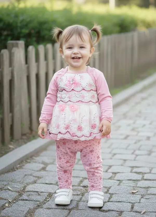 Pink_Maxi/Full_Length_Casual_Dress_Full_Sleeve_For_Kids
