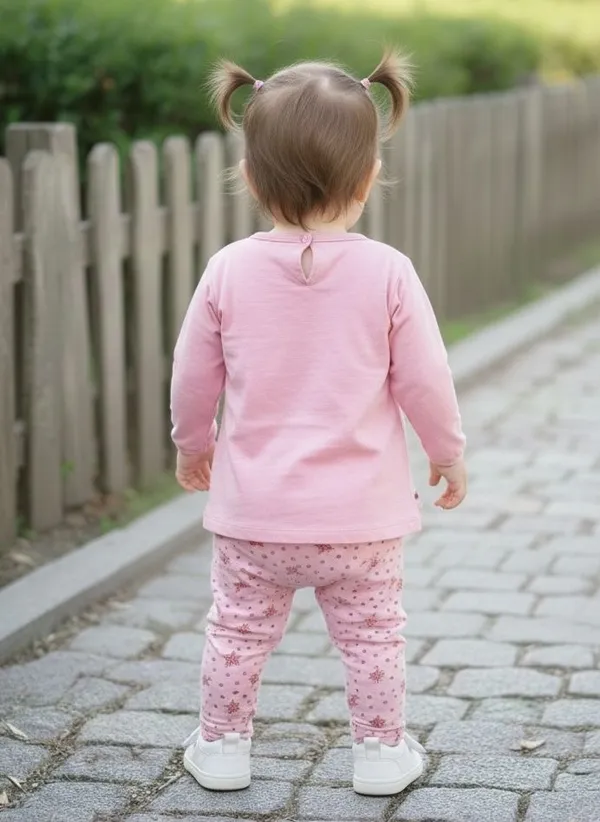 Pink_Maxi/Full_Length_Casual_Dress_Full_Sleeve_For_Kids