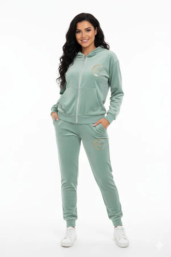 Light_Green_Geometric_Print_Women_Track_Suit