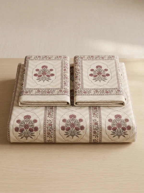 Ivory_Premium_Pure_Cotton_Queen_Size_Double_Bed_Bedsheet