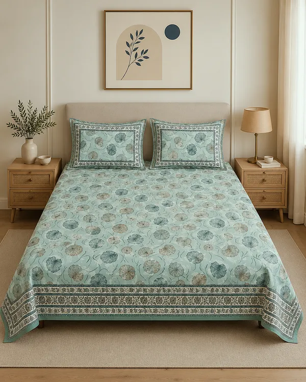 Clay_Green_Premium_Pure_Cotton_King_Size_Double_Bed_Bedsheet