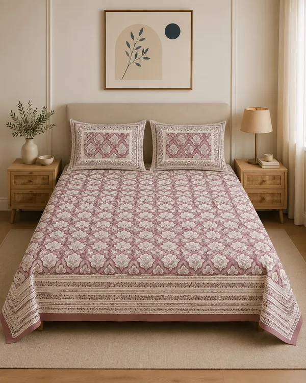 Dusty_Plum_Premium_Pure_Cotton_King_Size_Double_Bed_Bedsheet