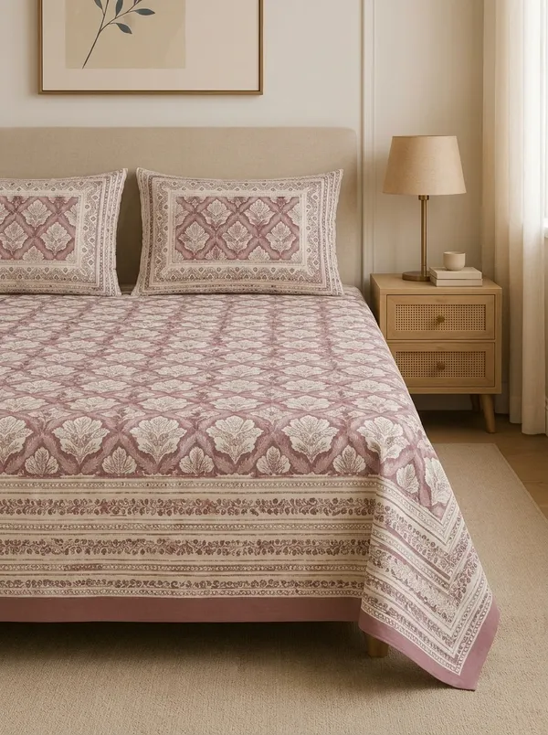 Dusty_Plum_Premium_Pure_Cotton_King_Size_Double_Bed_Bedsheet