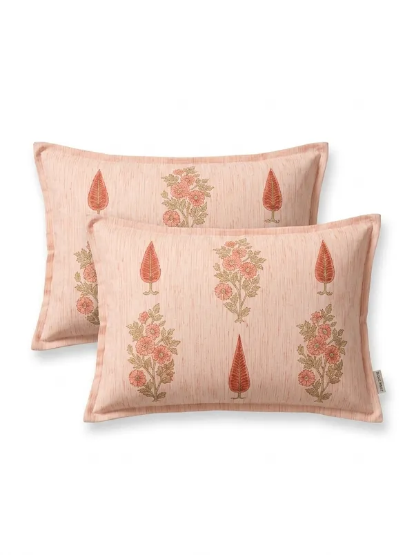 Peach_Premium_Pure_Cotton_Queen_Size_Double_Bed_Bedsheet