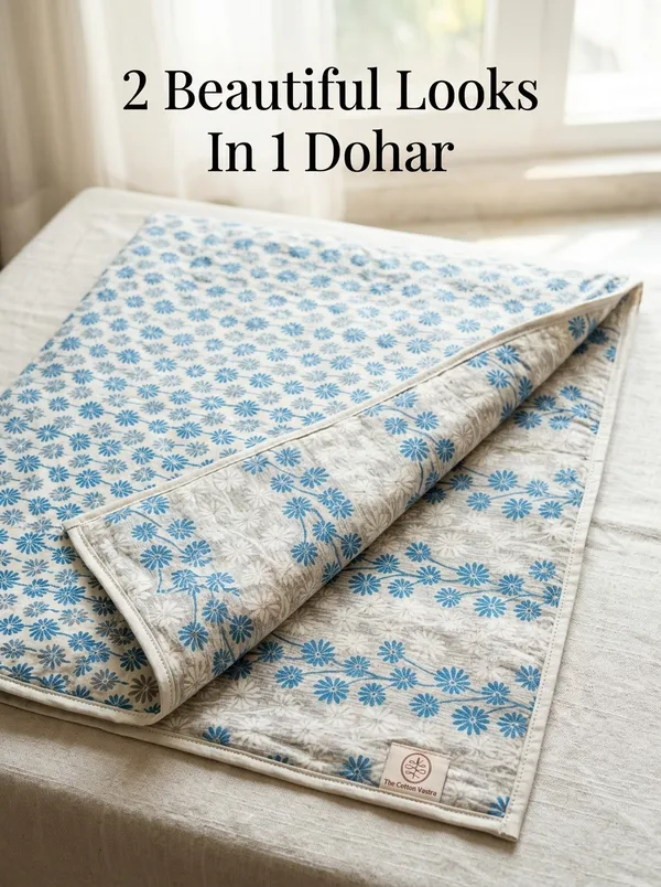 Bluebell_Lattice_Grace_Reversable_Pure_Cotton_Single_Bed_Dohar