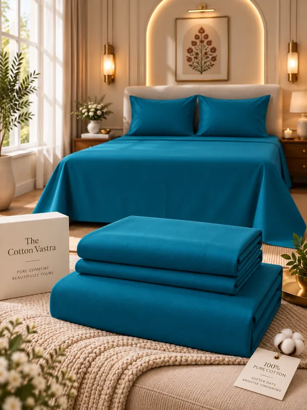 Deep_Water_Premium_Satin_Cotton_King_Size_Bedsheet