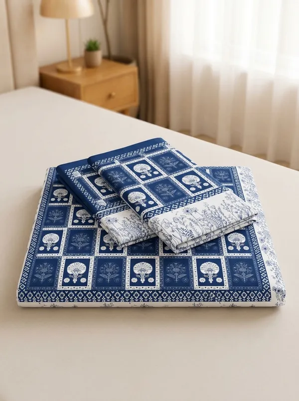 Folk_Indigo_100%_Pure_Cotton_King_Size_Double_Bed_Bedsheet_