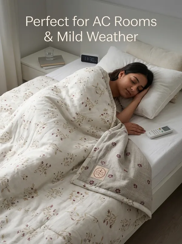 Ivory_Meadow_Charm_Reversable_Pure_Cotton_Single_Bed_Dohar
