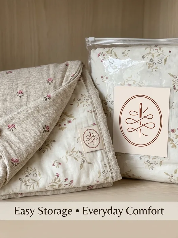 Ivory_Meadow_Charm_Reversable_Pure_Cotton_Single_Bed_Dohar