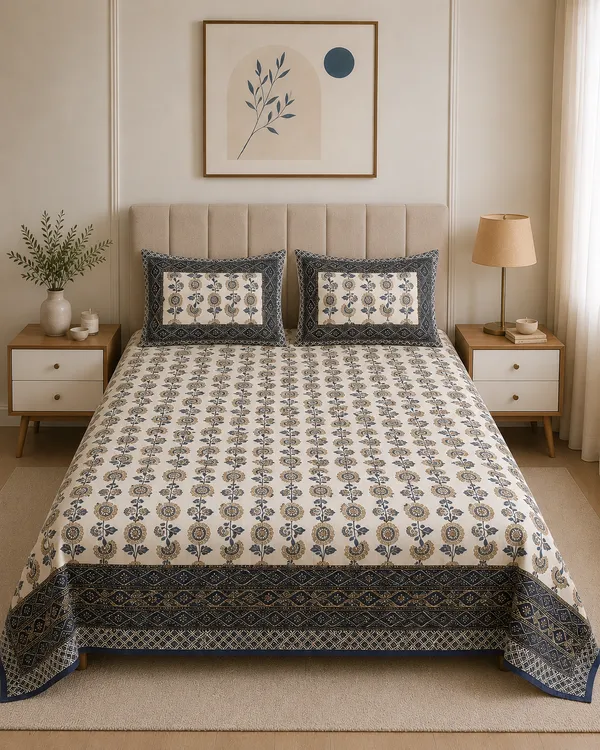Regal_Indigo_Vine_Premium_Cotton_King_Size_Double_Bed_Bedsheet
