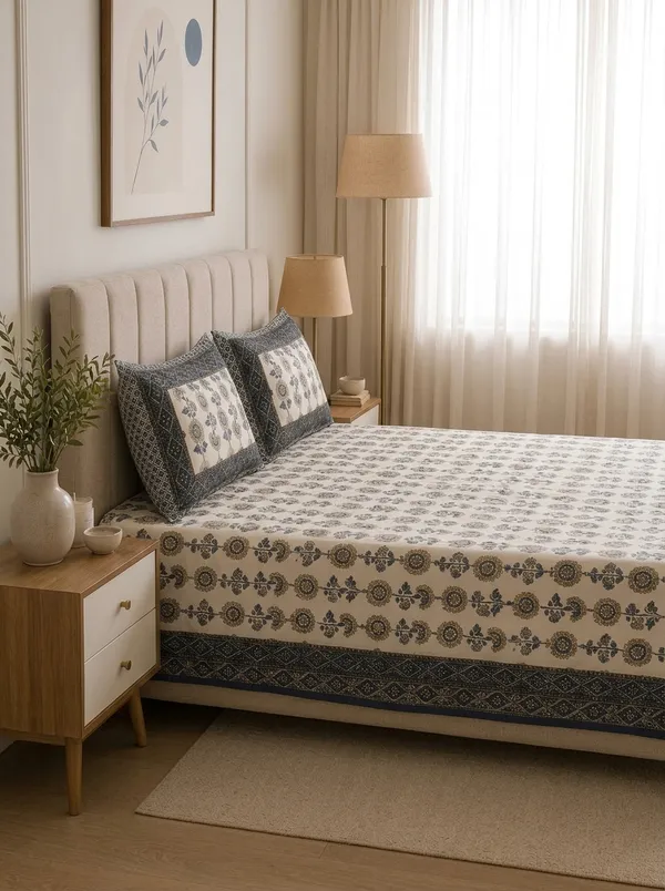 Regal_Indigo_Vine_Premium_Cotton_King_Size_Double_Bed_Bedsheet