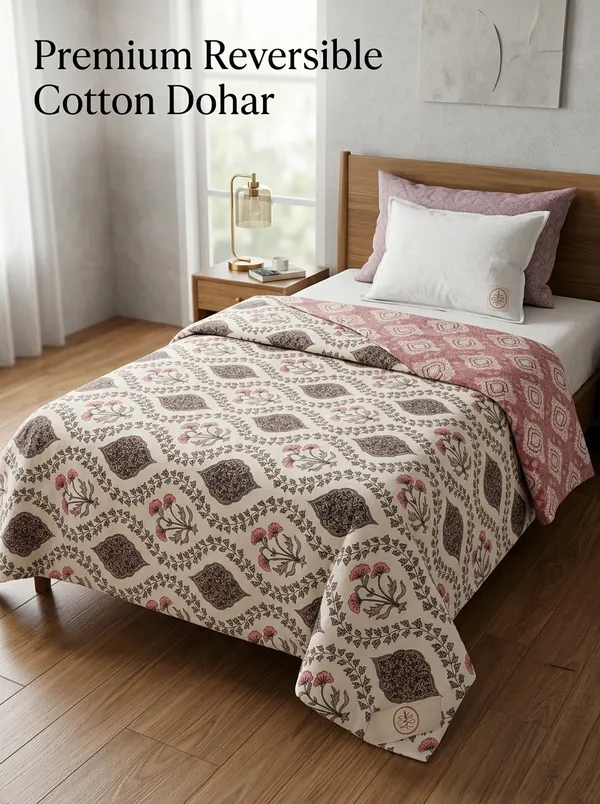 Rosewood_Heritage_Bloom_Reversable_Pure_Cotton_Single_Bed_Dohar