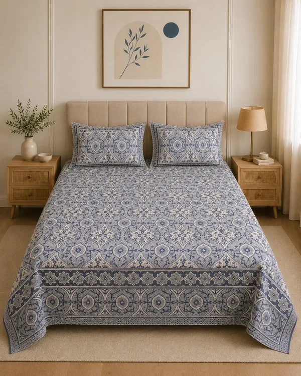 Royal_Azure_Medallion_Premium_Cotton_King_Size_Double_Bed_Bedsheet