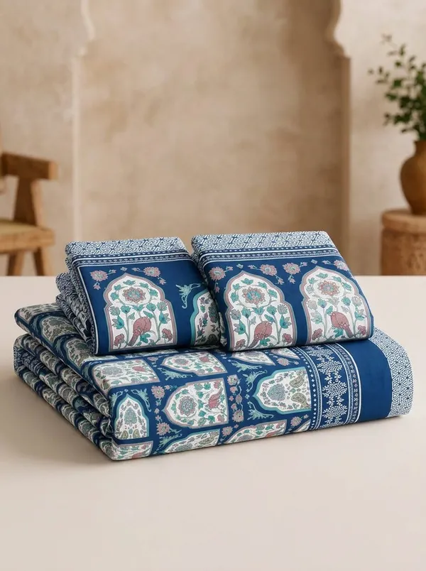 Royal_Indigo_Jharokha_100%_Pure_Cotton_Super_King_Size_Double_Bed_Bedsheet_
