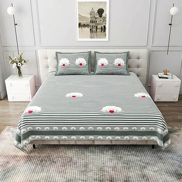 WHITE_&_GREY_PREMIUM_PURE_COTTON_ULTRA_BIG_SUPER_KING_SIZE_BEDSHEET_(120X120_INCH)